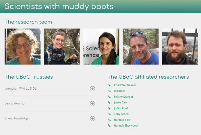 website-design-uboc3 web design screenshot - who we are page with photos of people
